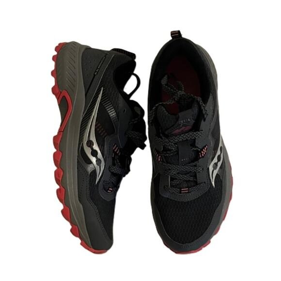 Saucony Excursion TR16 Charcoal and Crimson Trail Shoes, Size 8.5. - Picture 4 of 7